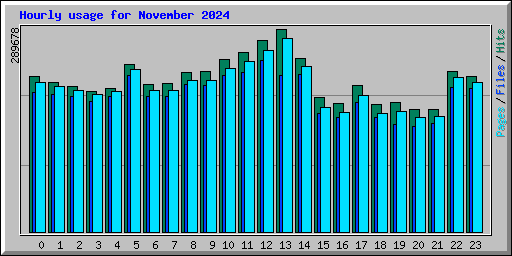 Hourly usage for November 2024