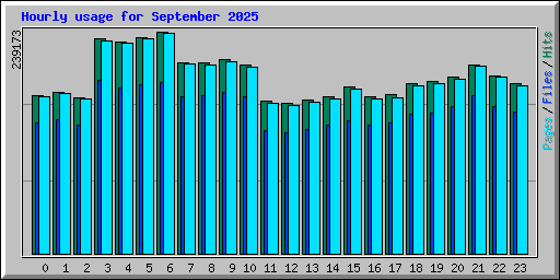 Hourly usage for September 2025