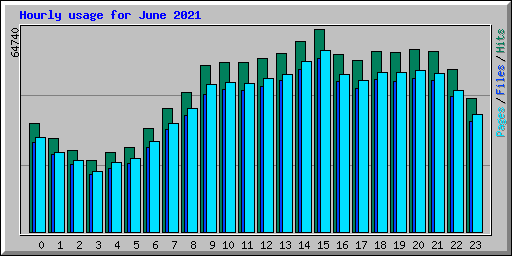 Hourly usage for June 2021